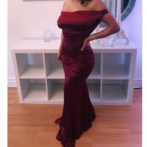 Burgundy formal dress